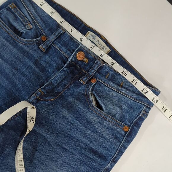 Madewell Womens Jeans 26 Blue Skinny Skinny Distressed Jeans 27" Inseam Lowrise - Picture 8 of 10